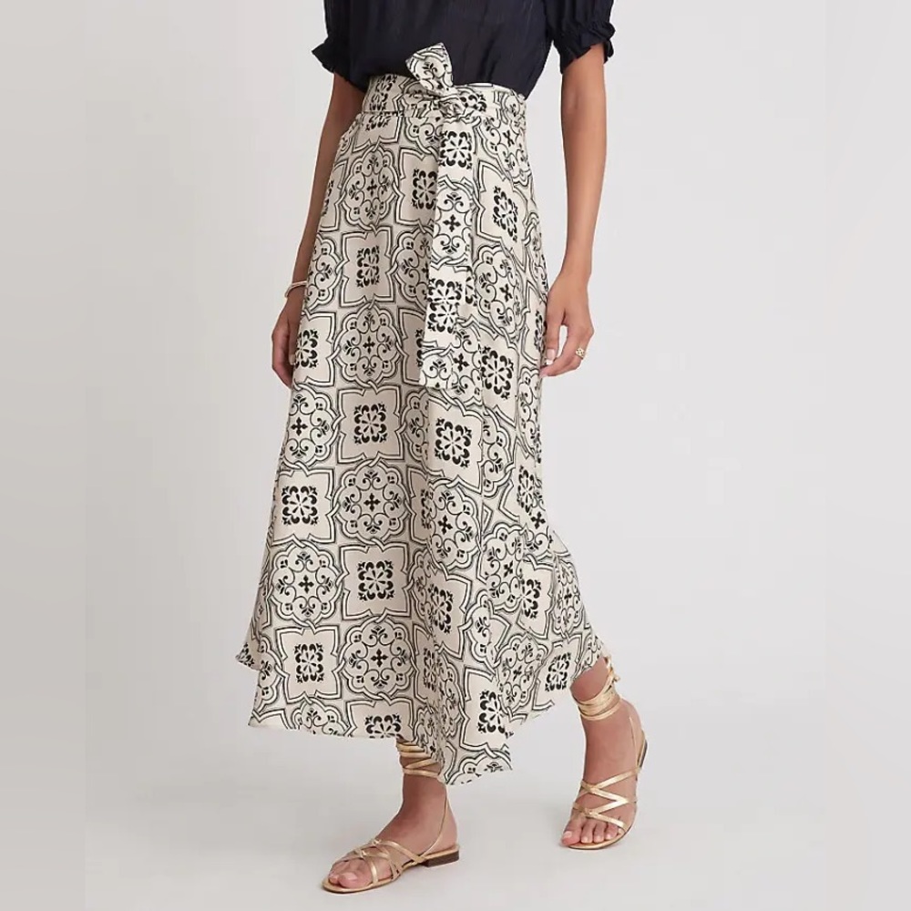 Tile print midi/maxi skirt